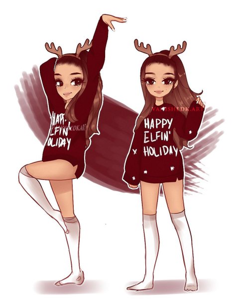 Ариана Гранде мультяшная с подругами