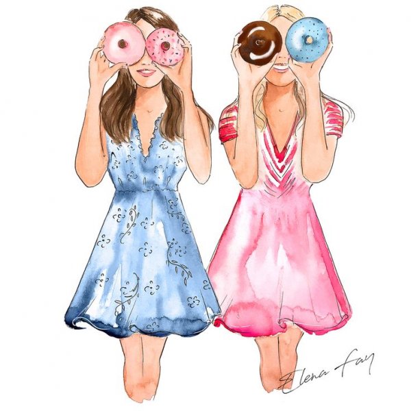 Подруги мультяшные и красивые