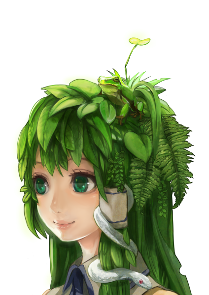 Зеленые волосы арт