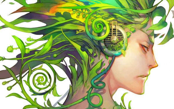 Арт с растениями в голове