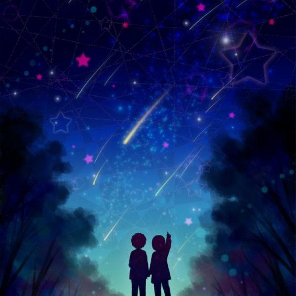 Влюбленные под звездным небом