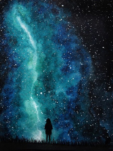 Космос акварелью