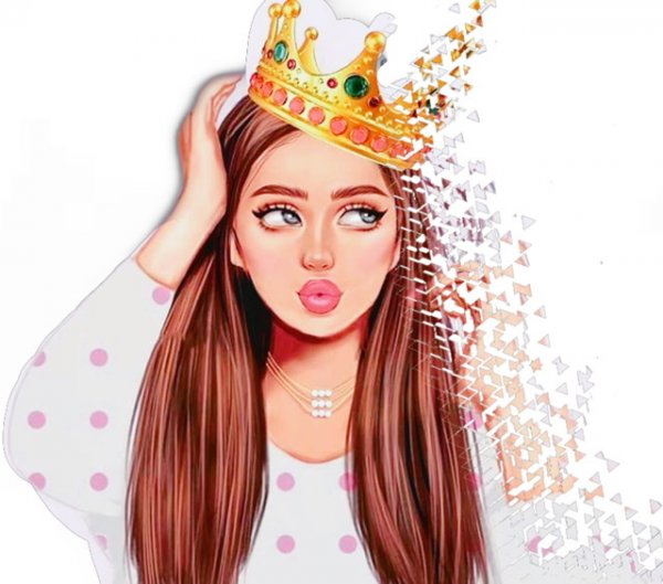 Девушка в короне арт