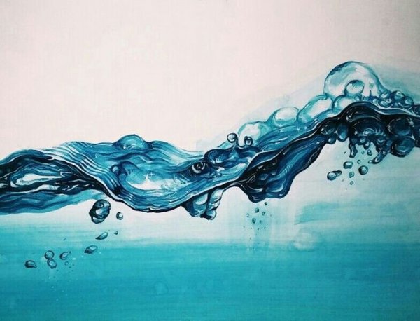 Арты акварелью вода