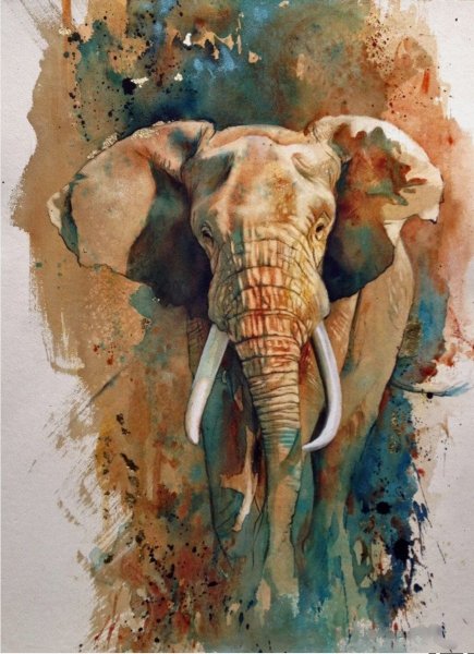Карен Лоуренс Роу живопись слоны