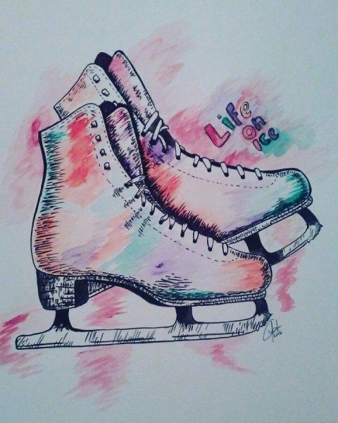 Коньки для срисовки