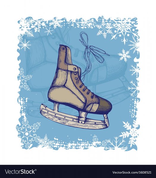 Новогодний узор коньки