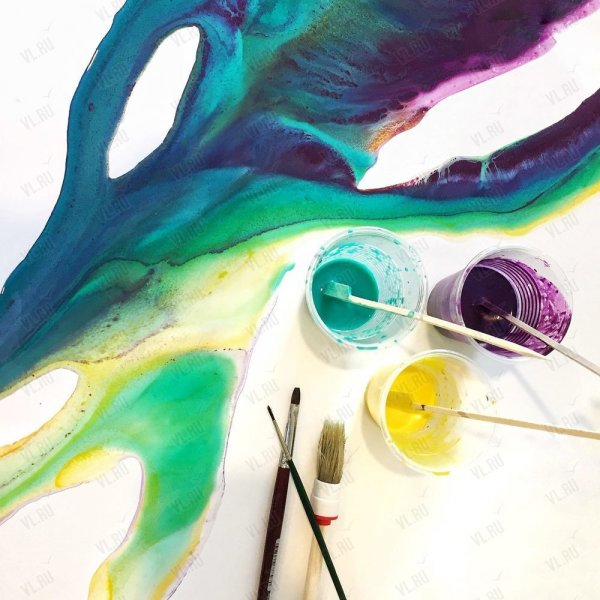 Абстракция акриловыми красками