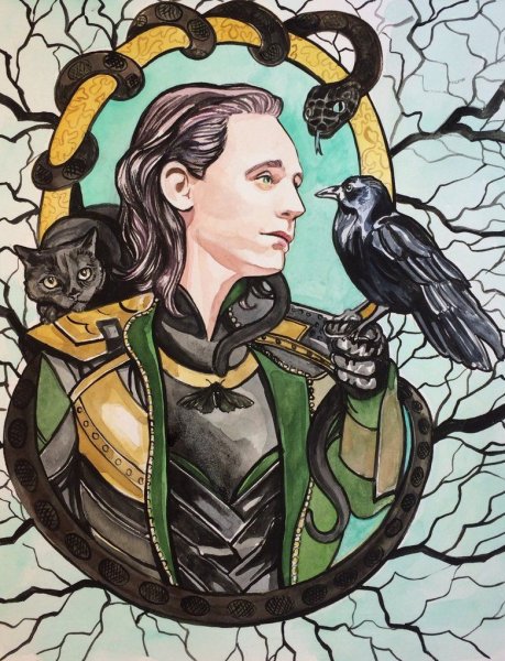 Локи Хиддлстон портрет