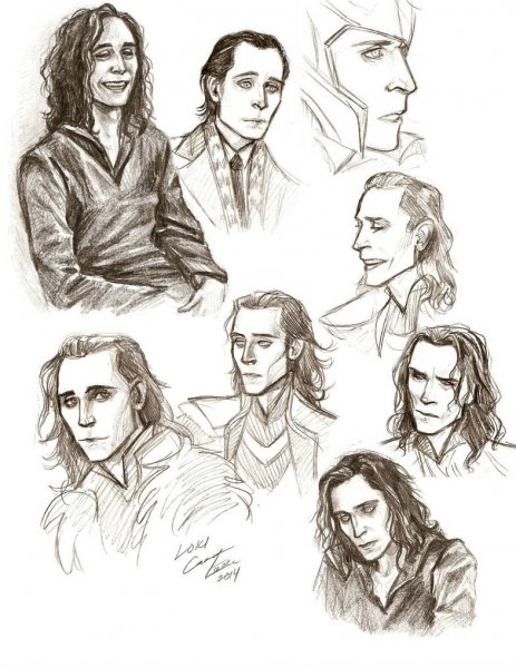 Локи Марвел рисунок