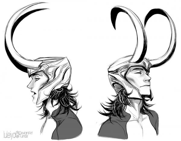 Марвел Локи нарисовать