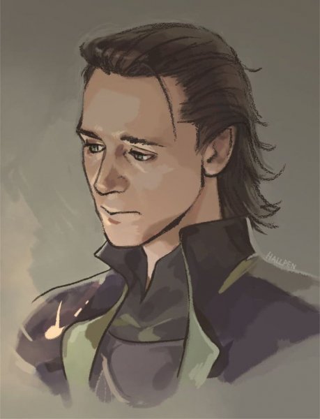 Том Хиддлстон в роли Локи рисунки