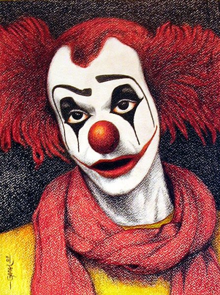 Веселый клоун арт