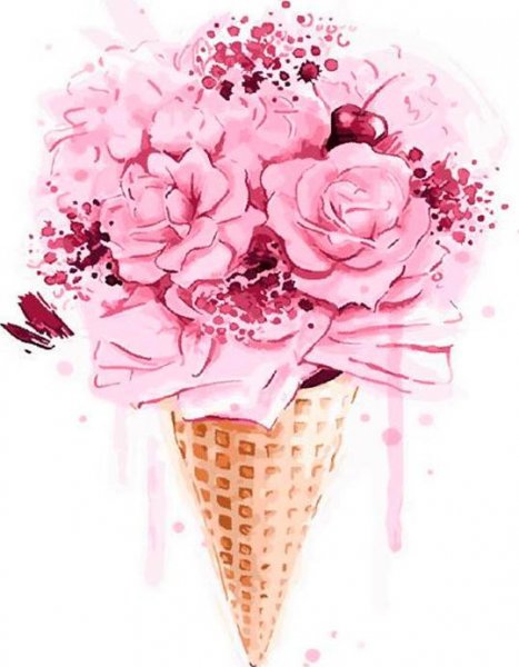 Букет в рожке мороженого