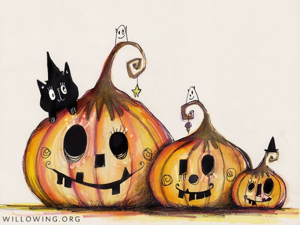 Хэллоуин арт рисунок