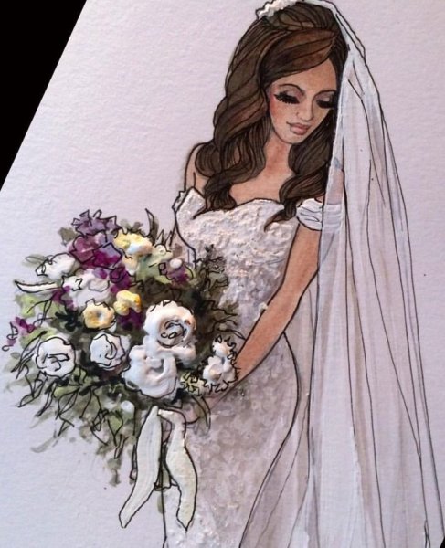 Красивые скетчи невесты