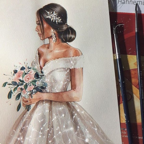 Невеста нарисованная художником