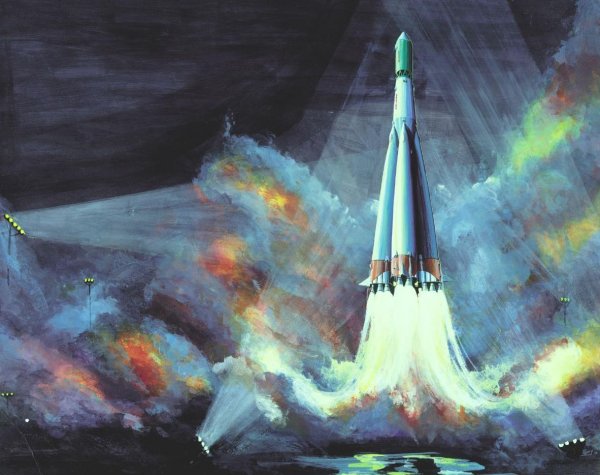 Космический корабль Восток Юрия Гагарина вектор