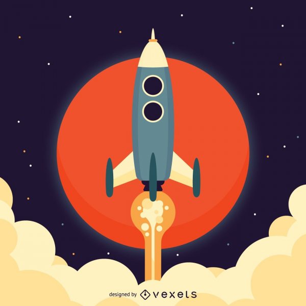 Ракета в космосе арт