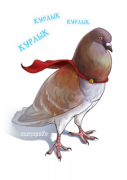 Голубь в мультяшном стиле