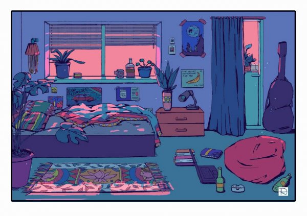 Пиксель арт комната