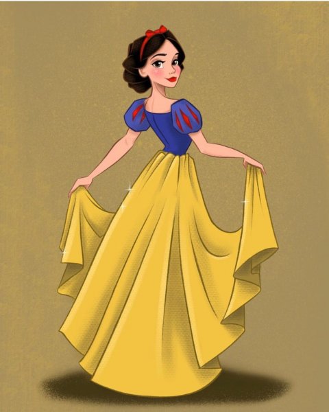 Snow White принцессы Диснея в стиле США