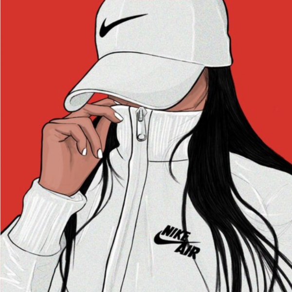 Мультяшные девочки в кепках