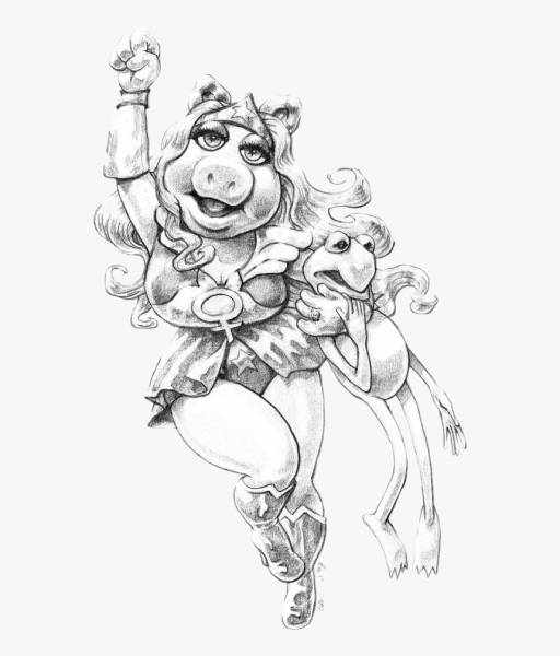 Наброски для рисования Пиги