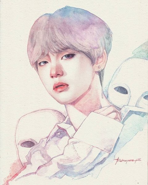 БТС Тэхен рисуночек