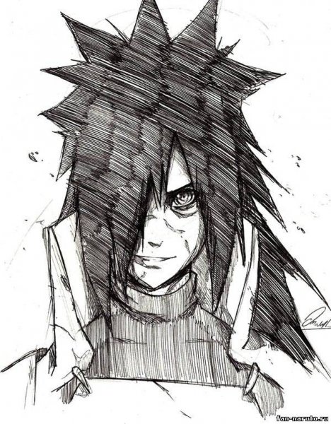 Скетч Мадара Учиха Мадара