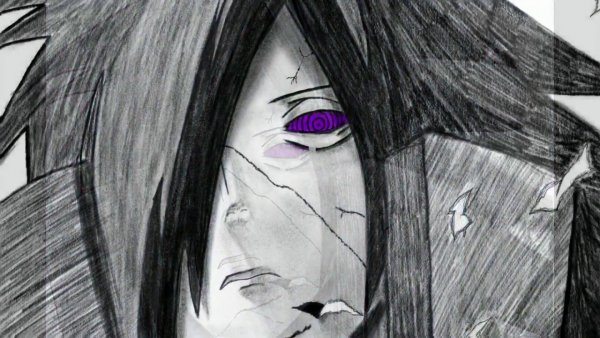 Срисовки аниме Наруто Мадара