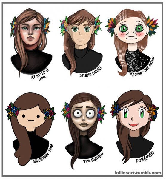 Стили рисования персонажей