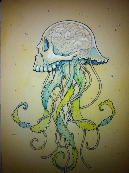 Хиппи живопись медуза