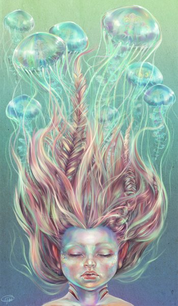 Медуза рисунок