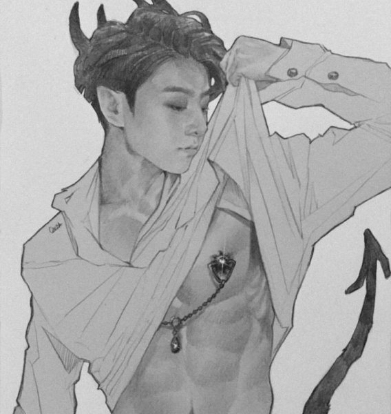 БТС акварелью Чонгук