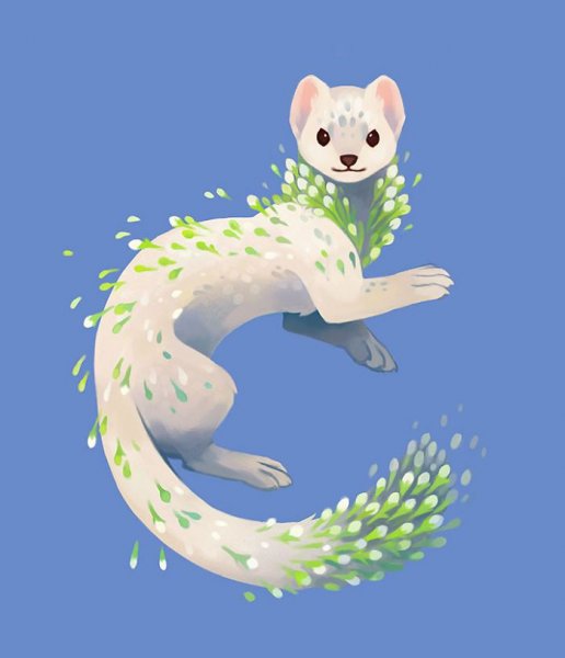 Ласка животное арт