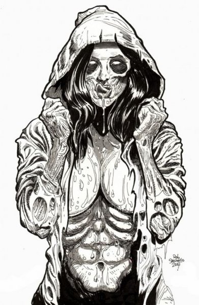 The Walking Dead Клементина зомби арт