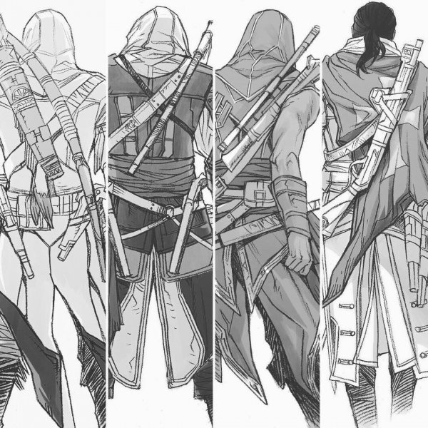 Ассасин Крид для срисовки