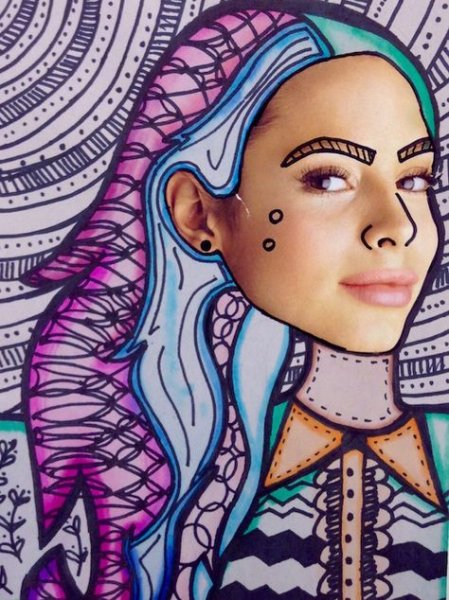 Зентангл портрет