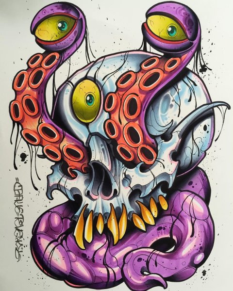 Тату эскизы цветные