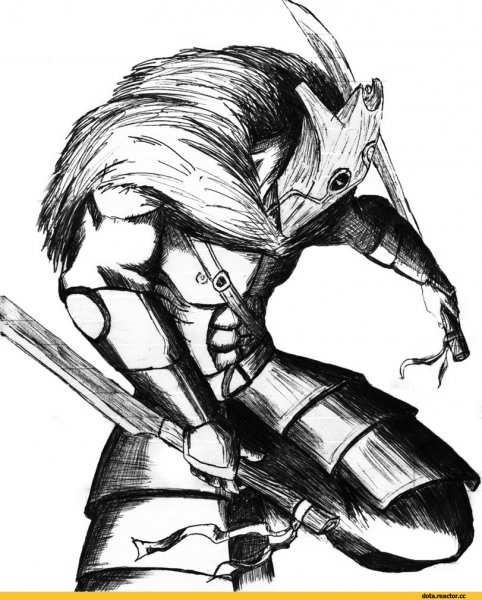 Джаггернаут дота 2 черно-белый