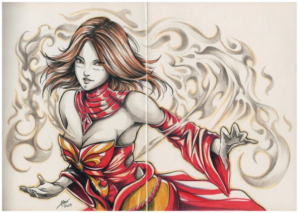 Lina Dota 2 рисовать