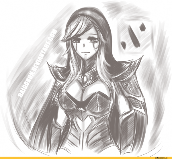 Дота арт карандашом