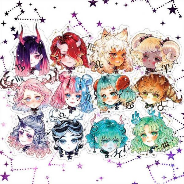 Чиби персонажи аниме знаки зодиака