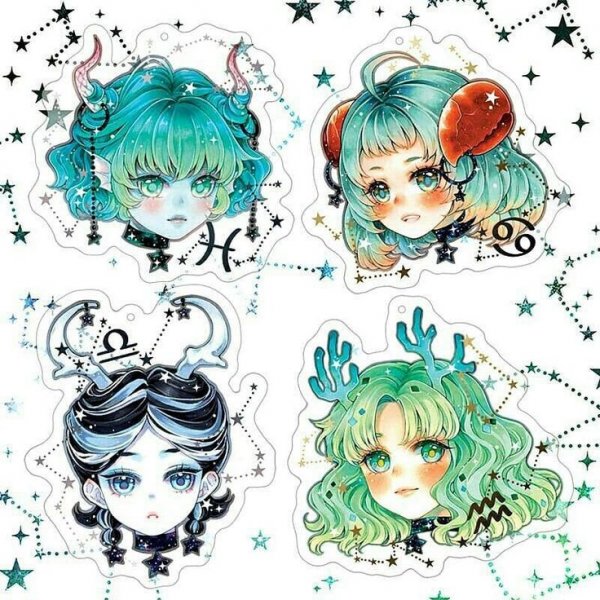 Знаки зодиака в стиле аниме