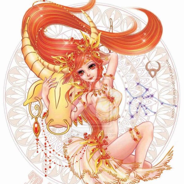 Козерог в аниме стиле