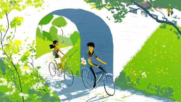 Летняя прогулка рисунок