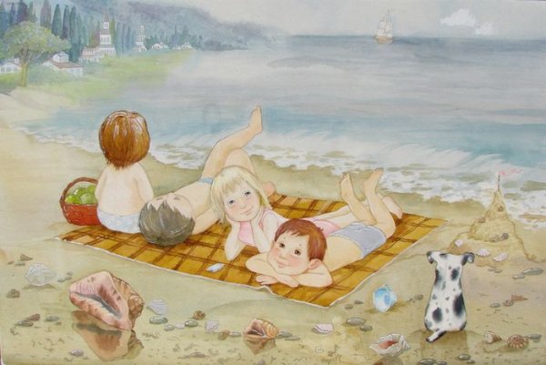 Море рисунок для детей