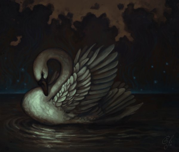 Лебедь арт