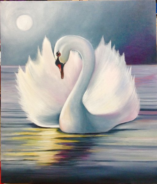 Картина лебеди